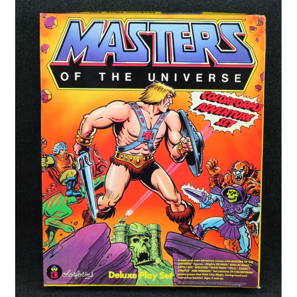 Colorforms Masters of the Universe He Man Deluxe Playset #2366 MOTU 1983 Complet