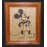 Disney Mickey Mouse Wood Burned Picture Fan Produced Folk Art