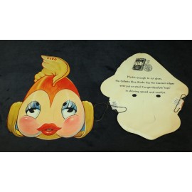 Disney 1939 Pinocchio Gillette Razor Blades Masks Set of 2 Premium Cleo