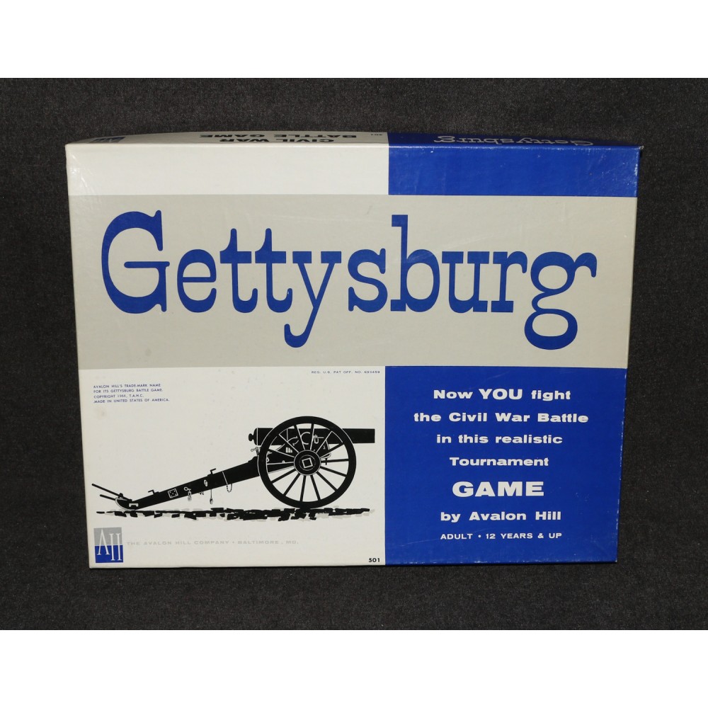 Gettysburg Civil War Game 1964 Avalon Hill Unpunched RPG