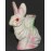 Easter Bunny German Paper Mache Composition Candy Container Germany 7 1/2