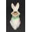 Easter Bunny German Paper Mache Composition Candy Container Germany 7 1/2”