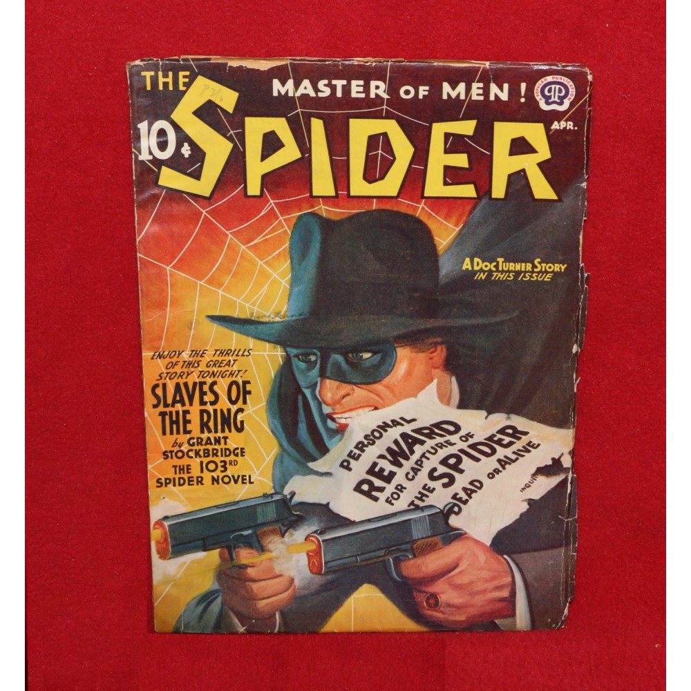 Pulp Magazine The Spider Master of Men Slaves of the Ring Apr 1942