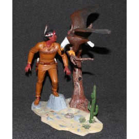 Aurora Model Built Up 1974 Tonto Lone Ranger Pal Comic Scenes +Box +Comic