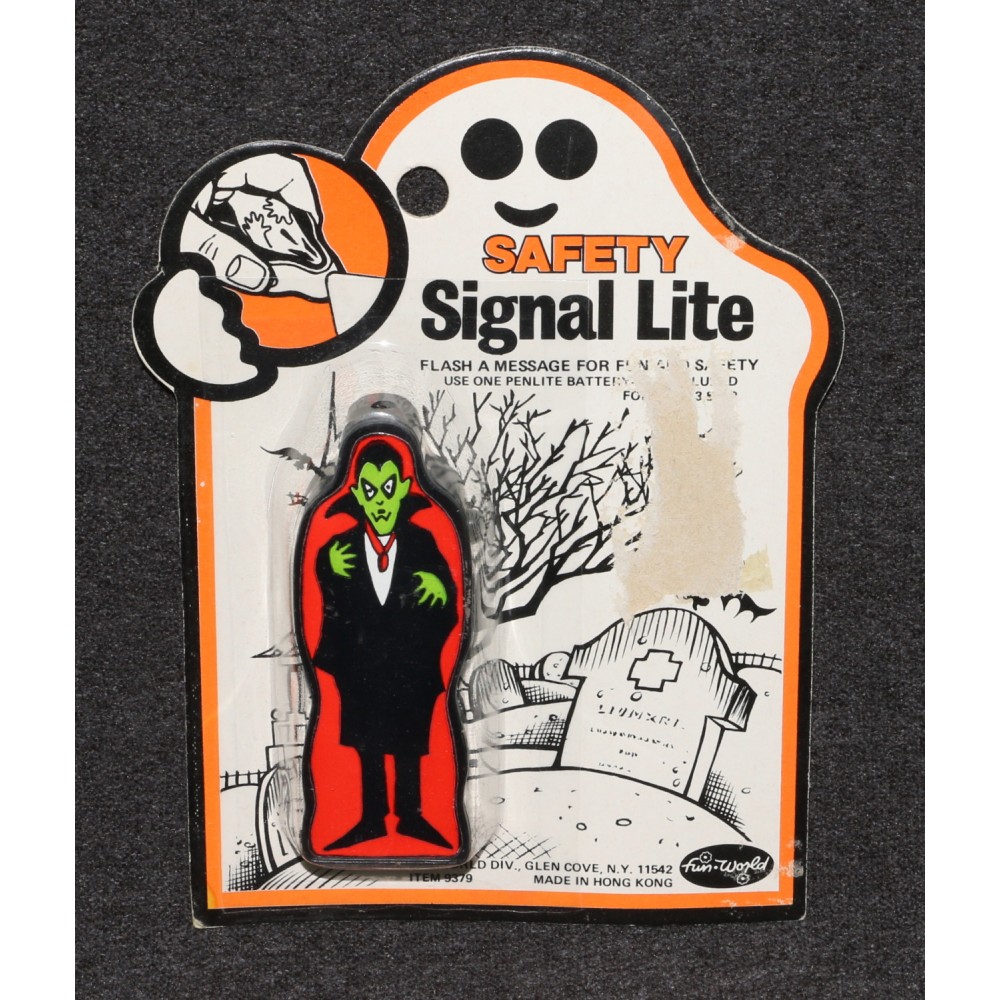 Dracula Vampire 1970S Safety Signal Lite Toy Flashlight MOC