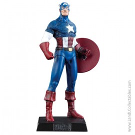 Classic Marvel Figurine Collection Eaglemoss 2006 Statue #9 Captain America +Mag