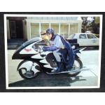 Batman 1966 TV Show Adam West Burt Ward Batcycle Color Photo 1975 Batmobile