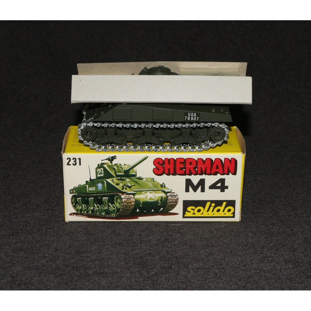 Solido #231 1972 Sherman Tank M4 A3 MIB