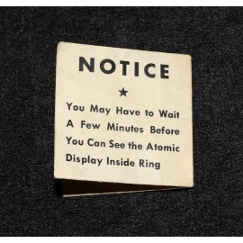 Cereal Premium 1947 Ring Kix Atomic Lone Ranger Instructions Only